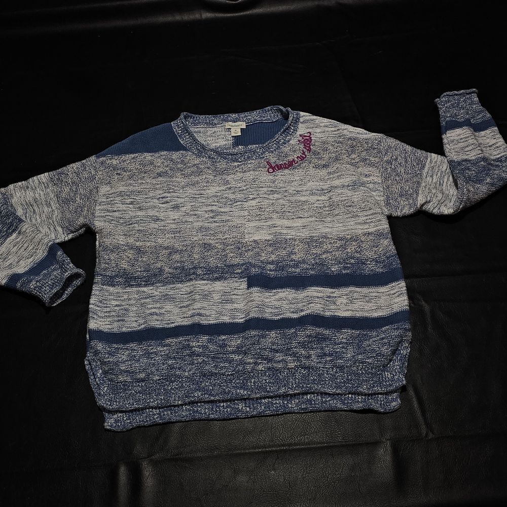 Sundance Womens Dancing‎ In The Sun Blue Pullover Sweater Medium